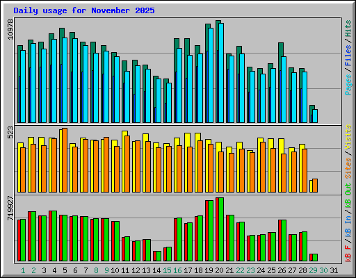 Daily usage for November 2025