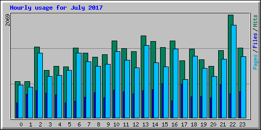 Hourly usage for July 2017