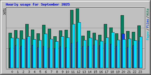 Hourly usage for September 2025