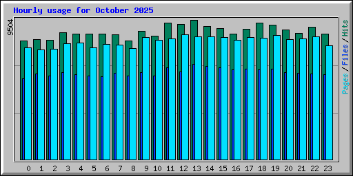 Hourly usage for October 2025